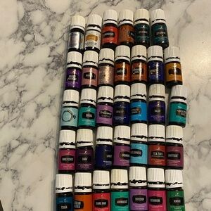 Young Living Essential Oils Collection huge lot of 5 mls 34 total